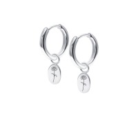 Daisy Birth Flower Silver Huggie Earring Charms HO-2710